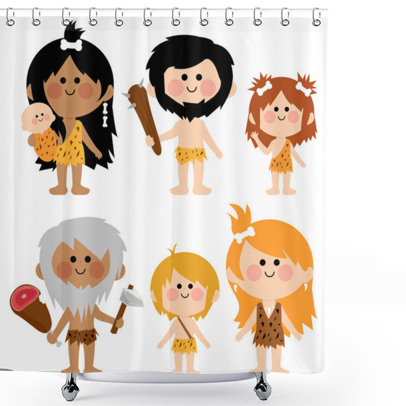 Personality  Cavemen People Set Shower Curtains