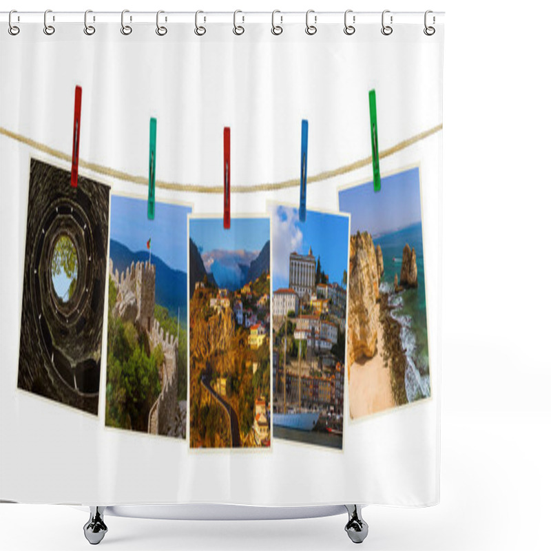 Personality  Portugal Travel Images (my Photos) On Clothespins Shower Curtains