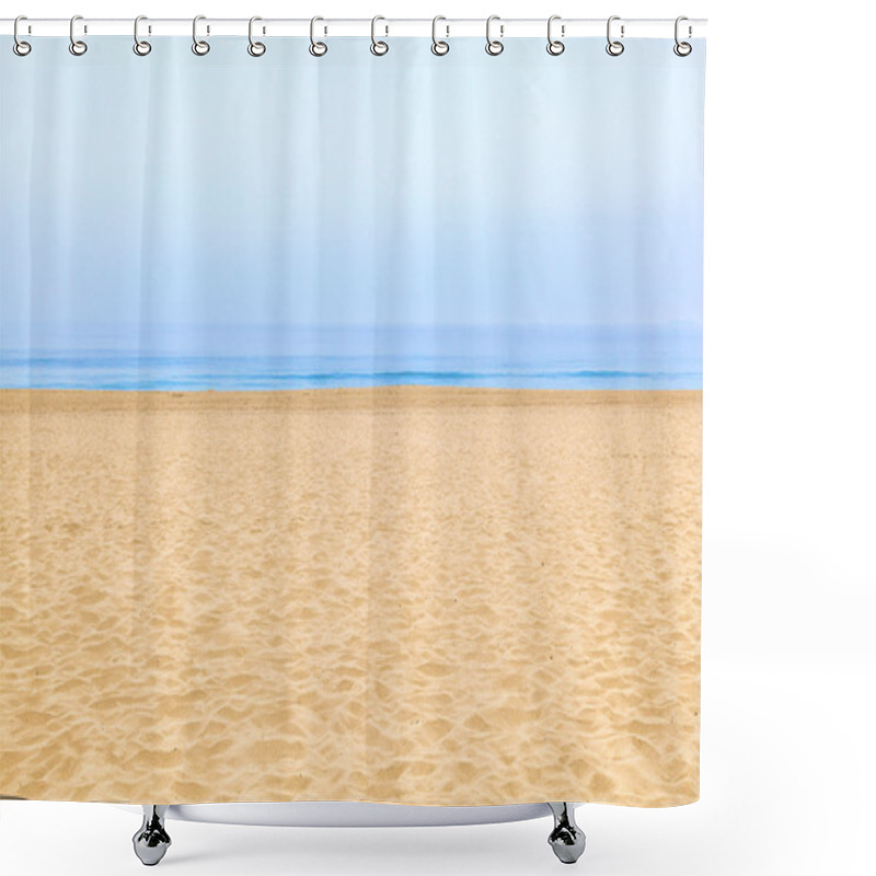 Personality  Empty Beach In The Morning Shower Curtains