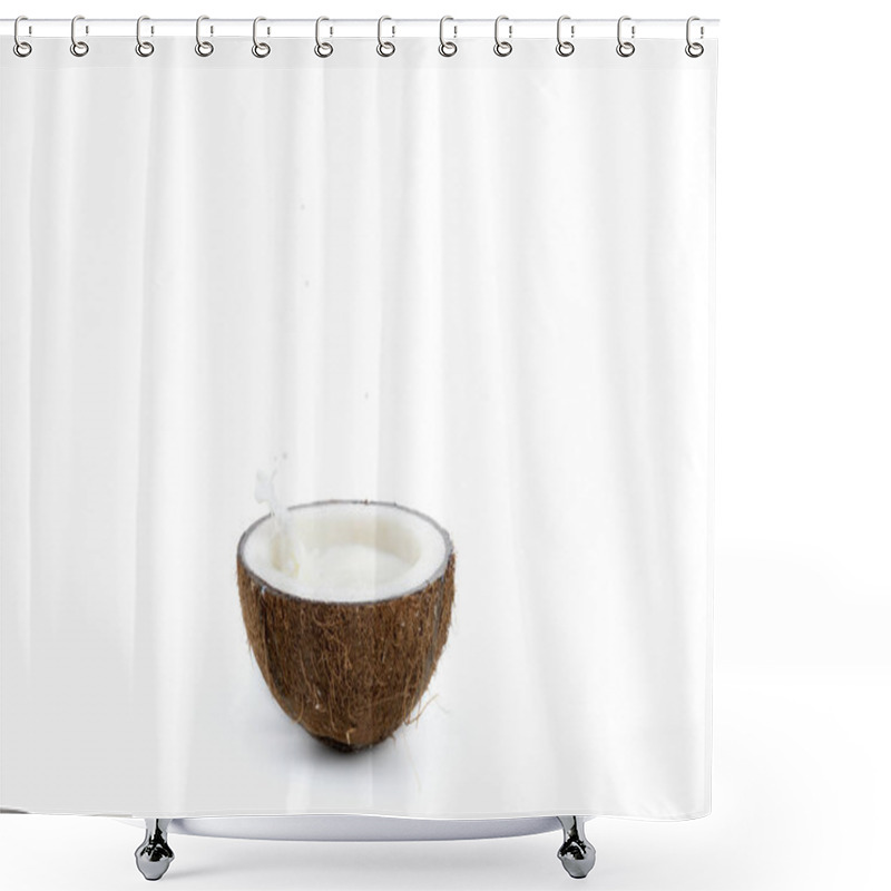 Personality  Ripe Tropical Coconut With Milk Shower Curtains