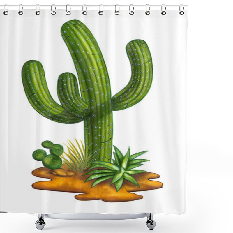 Personality  Cactus Shower Curtains