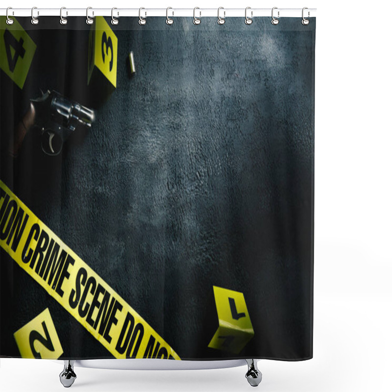 Personality  Crime Scene With Dramatic Lighting Shower Curtains