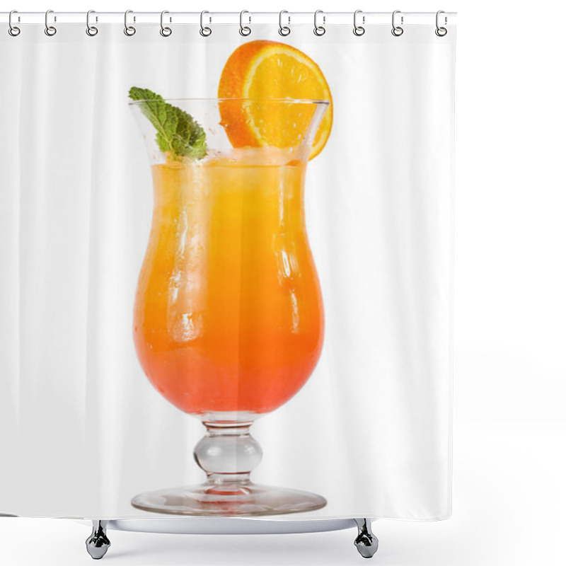 Personality  Cold Orange Cocktail Shower Curtains