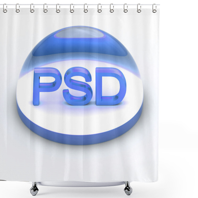 Personality  3D Style File Format Icon - PSD Shower Curtains