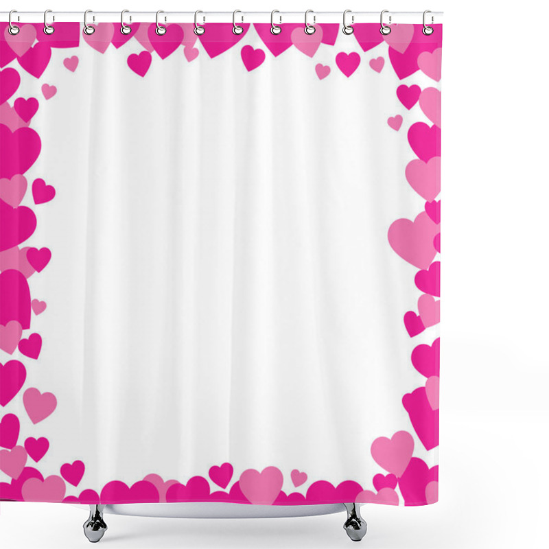 Personality  Pink Heart Background With Empty Place For Text, Greeting Card For Valentine's Day, Wedding, Mother's Day, Copy Space Shower Curtains