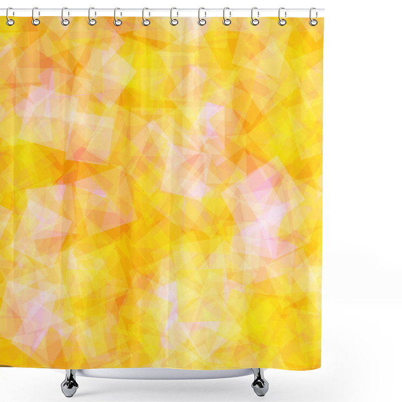 Personality  Abstract Squares Pattern Orange Geometric Background Charming Random Squares Geometric Chaotic Shower Curtains