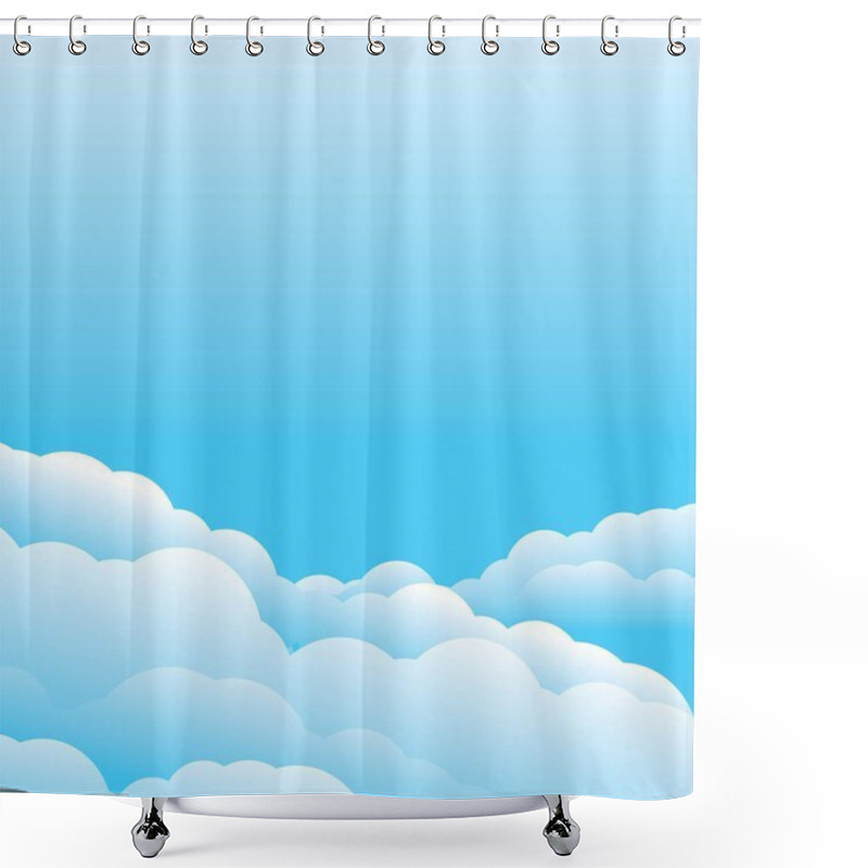 Personality  Cloud Template Vector Shower Curtains