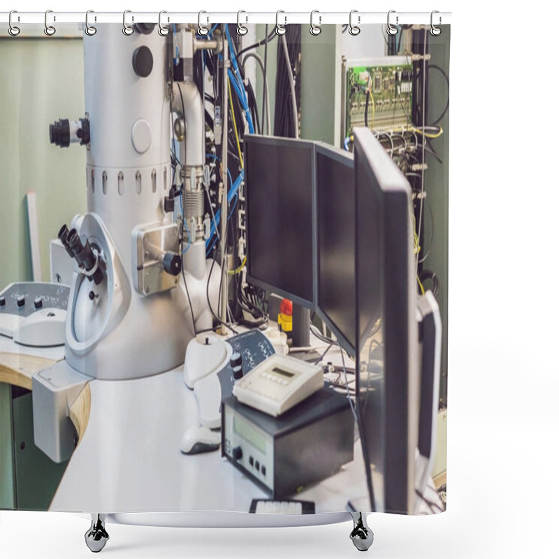 Personality  Transmission Electron Microscope In A Scientific Laboratory. Shower Curtains