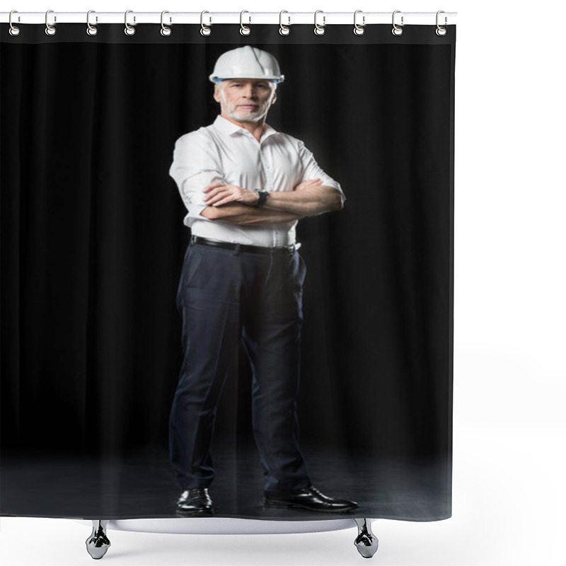 Personality  Mature Male Architect Shower Curtains