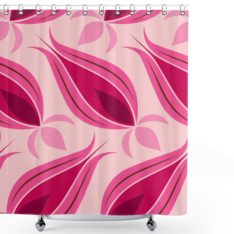 Personality  Ottoman Tulip Seamsless Pattern Shower Curtains