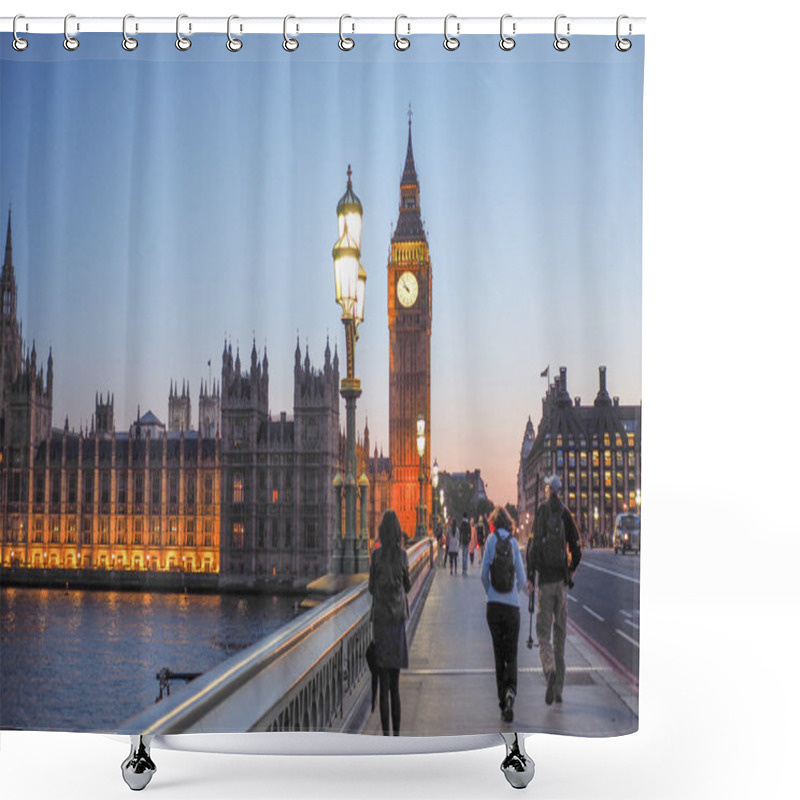 Personality  Westminster Bridge And Houses Of Parliament In London Shower Curtains