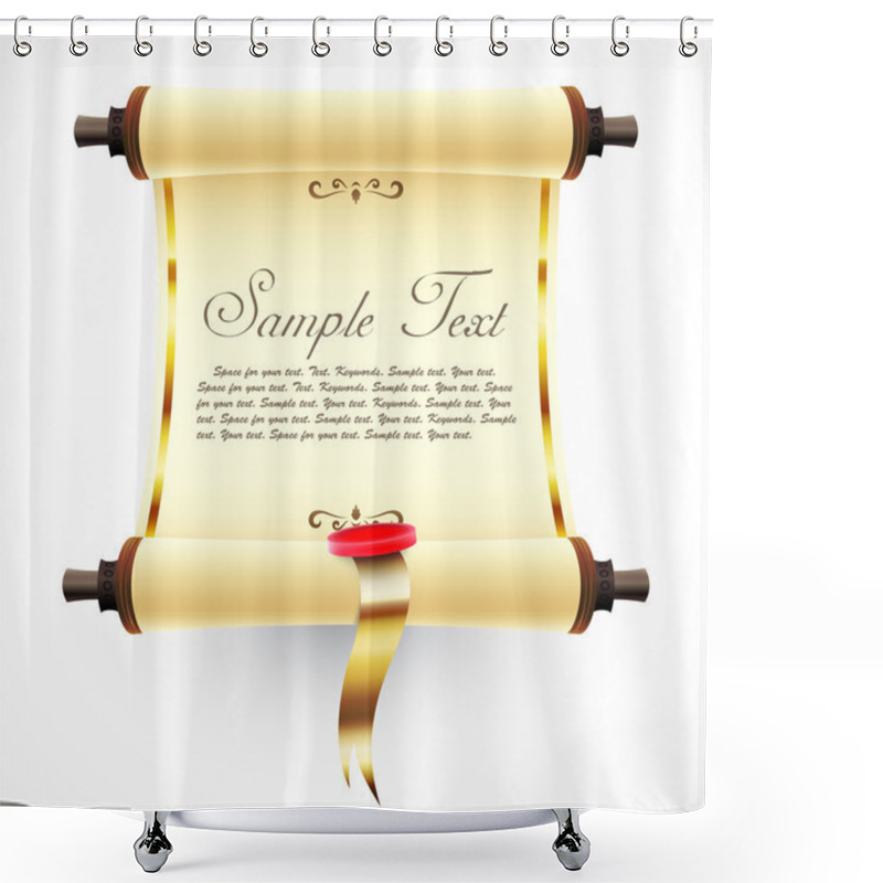 Personality  Old Scroll. Vector Illustration Shower Curtains