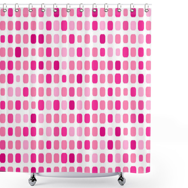 Personality  Glamour Pink Mosaic. Vector Background Shower Curtains