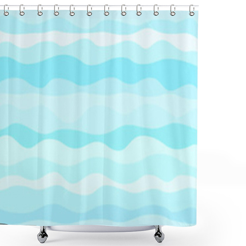 Personality  Abstract Nautical Wallpaper Of The Surface. Wavy Sea Background. Pattern With Lines And Waves. Multicolored Texture. Decorative Style. Doodle For Design Shower Curtains