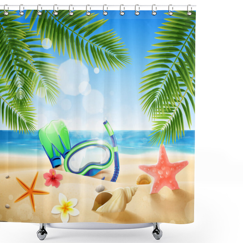 Personality  Banner For Summer Holiday Vacation Shower Curtains