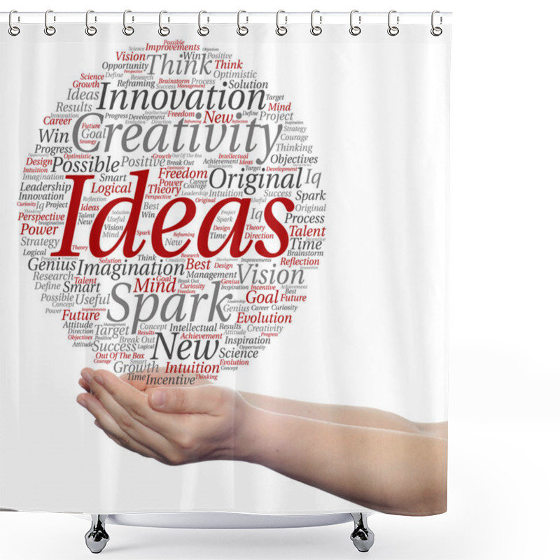 Personality  Conceptual Cloud Of Ideas Or Brainstorming Words Shower Curtains