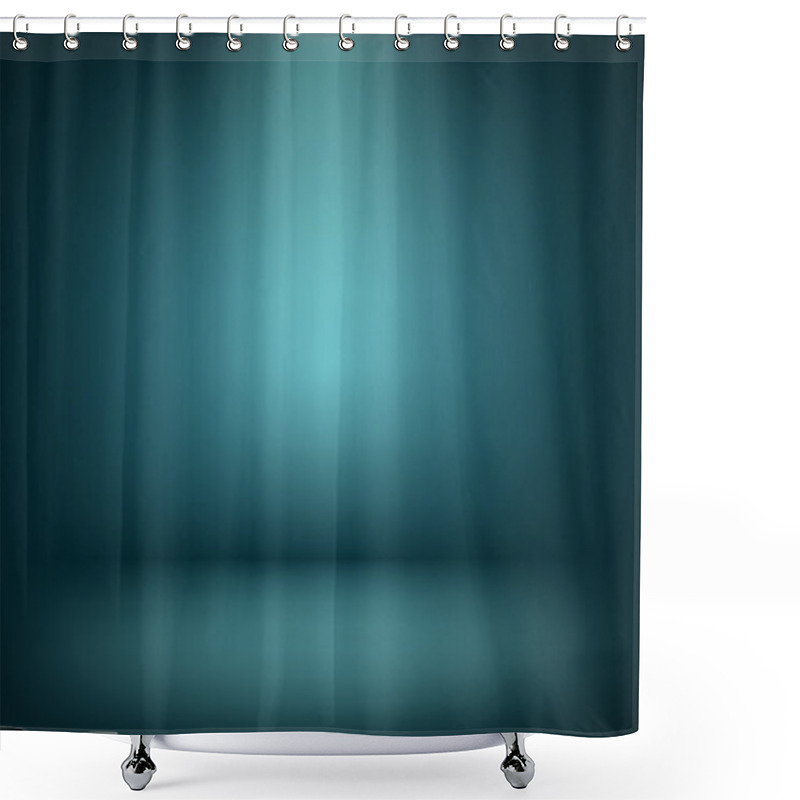 Personality  Abstract Illustration Background Texture Of Blue Wall, Flat Floo Shower Curtains