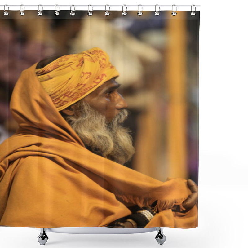 Personality  Holy Sadhu In India Shower Curtains