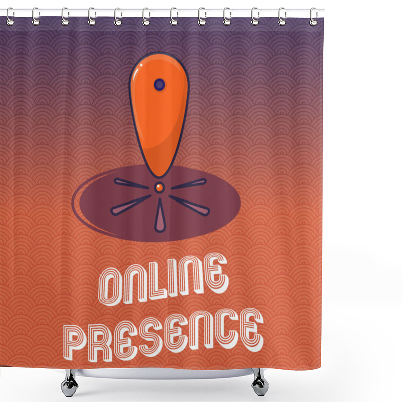 Personality  Text Sign Showing Online Presence. Conceptual Photo Existence Of Someone That Can Be Found Via An Online Search Shower Curtains