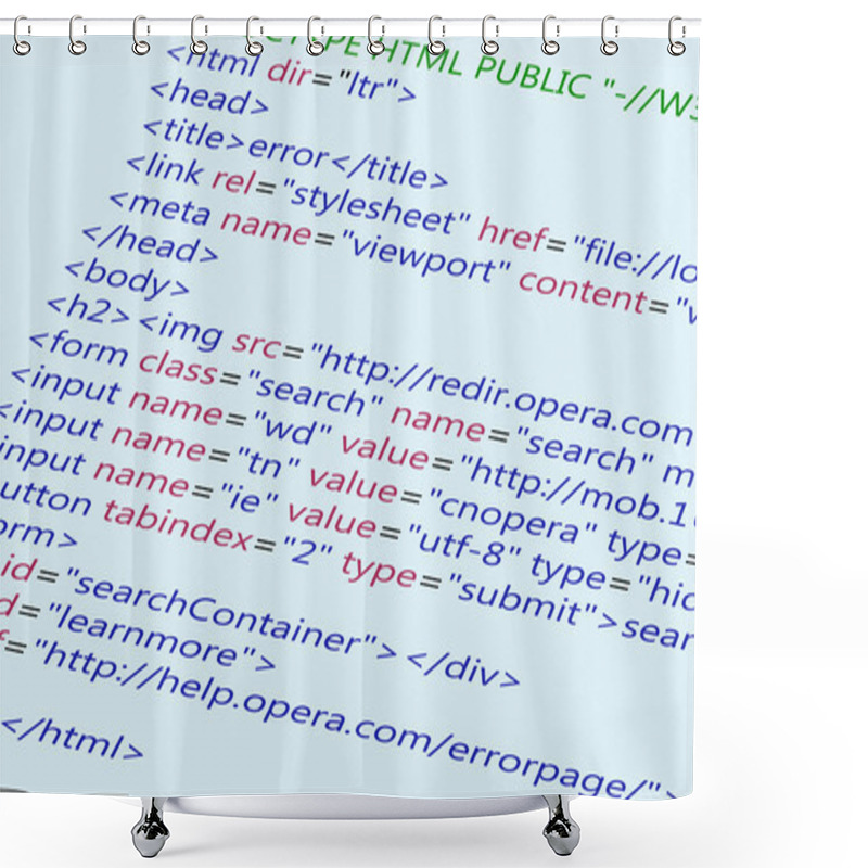 Personality  Web HTML Code Background Css Html5 Shower Curtains