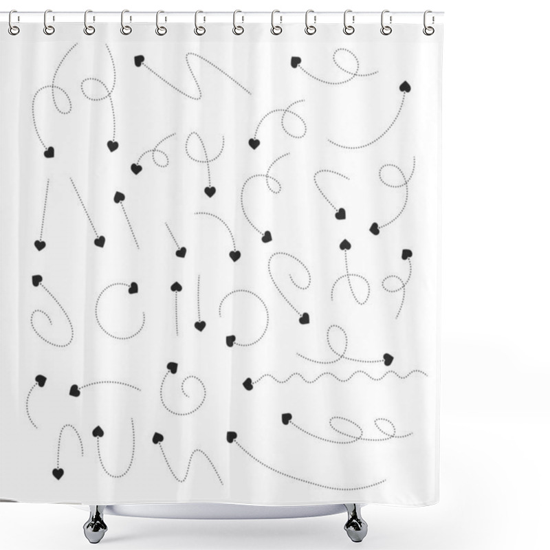 Personality  Set Of Arrows Isolated On White Background Shower Curtains