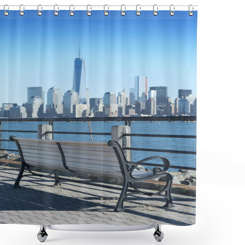 Personality  The New York City Skyline From The Liberty State Park Shower Curtains