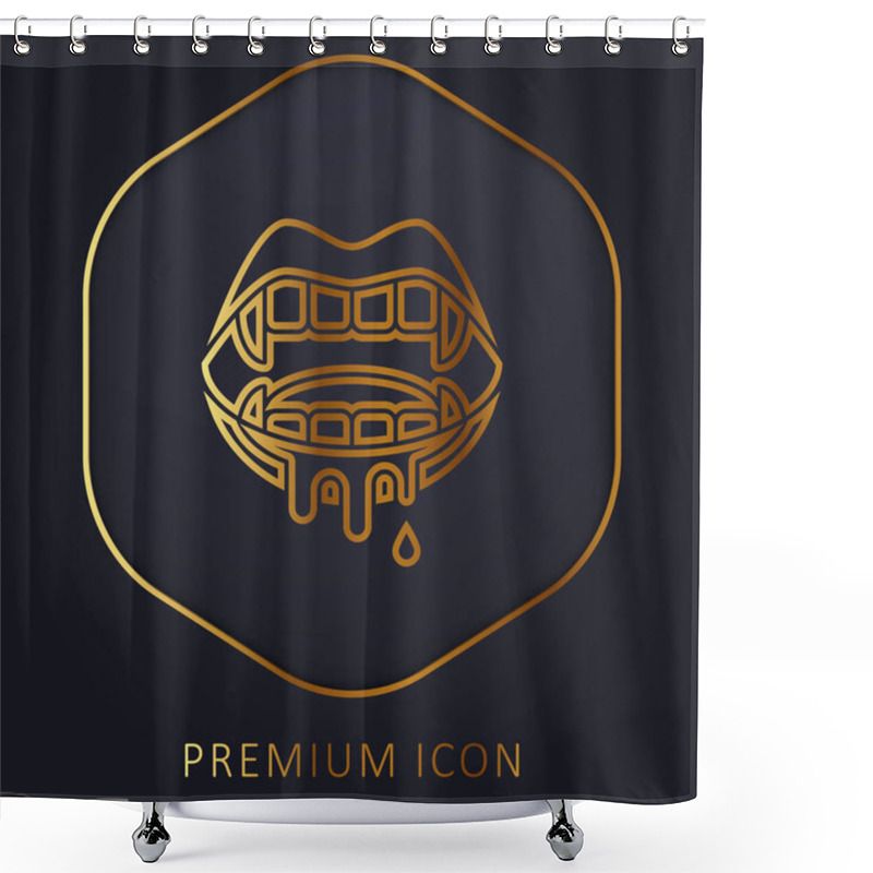 Personality  Bloody Golden Line Premium Logo Or Icon Shower Curtains