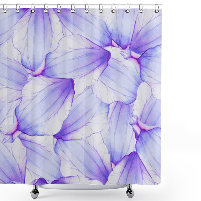 Personality  Pattern With Purple Flower Petals Shower Curtains