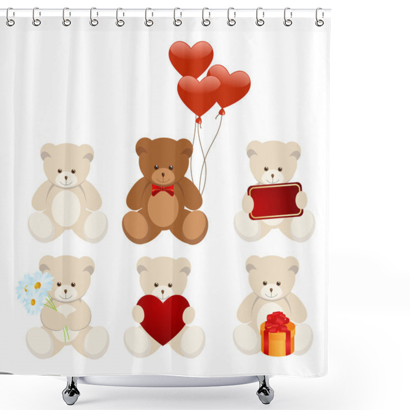 Personality  Teddy Bears Shower Curtains