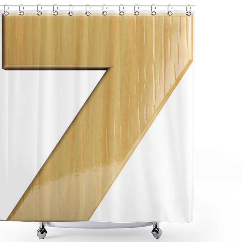 Personality  Wooden Number 7 - Seven Shower Curtains