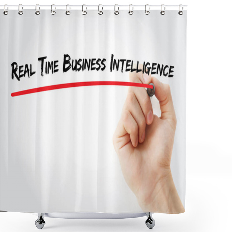 Personality  Hand Writing Real Time Business Intelligence Shower Curtains