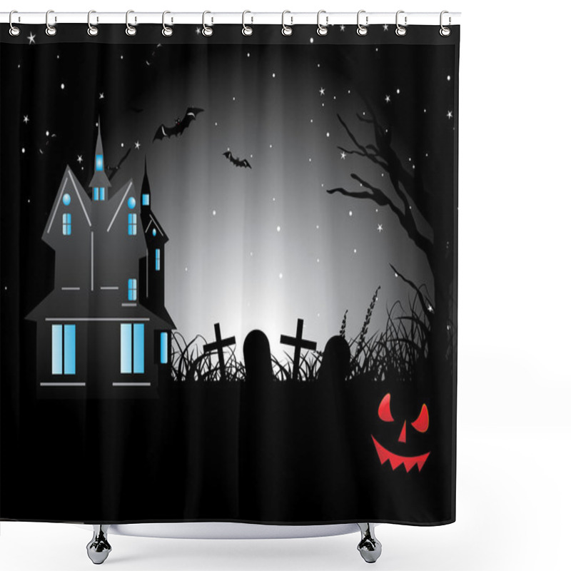 Personality  Spooky Background Illustration Shower Curtains