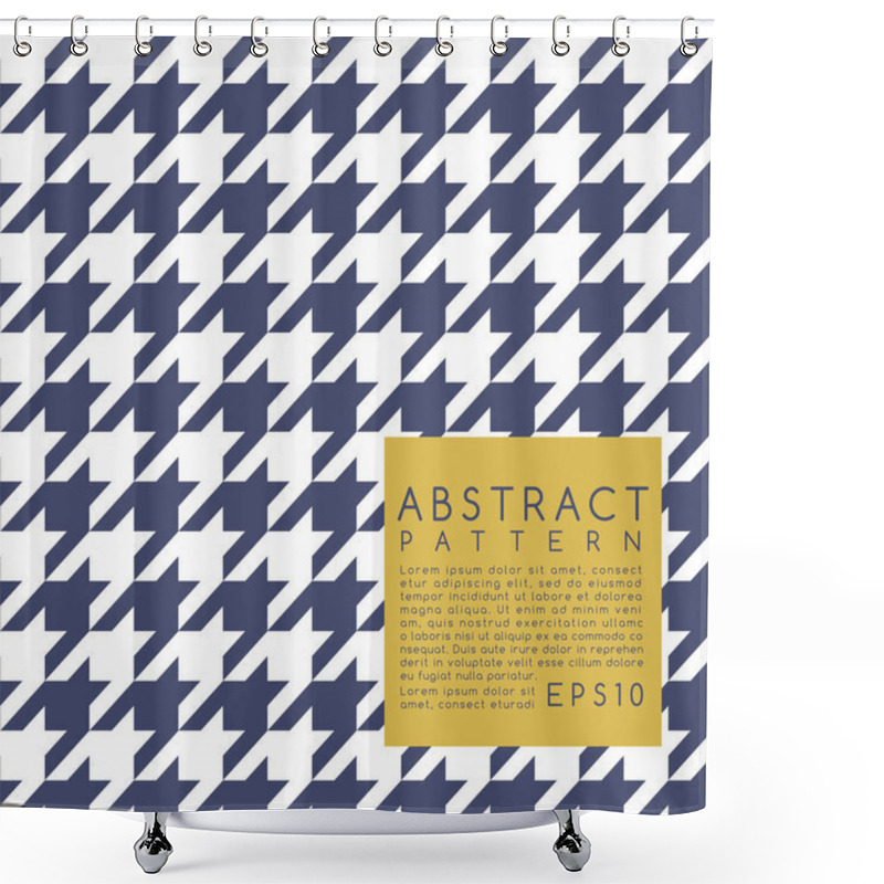 Personality  Fabric Pattern : Hounds Tooth : Vector Illustration Shower Curtains