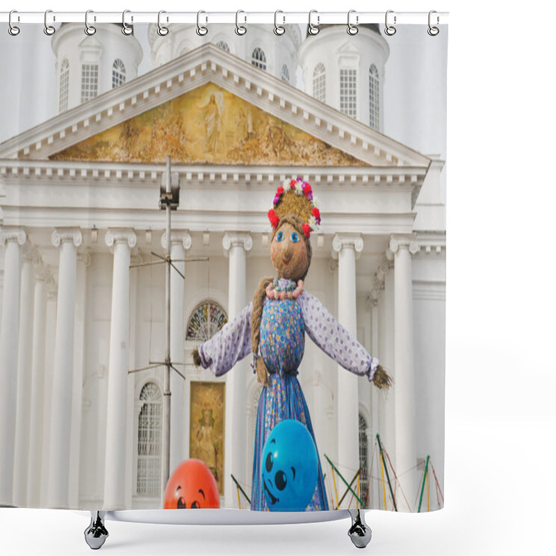 Personality  Shrovetide Straw Effigy 2203. Shower Curtains