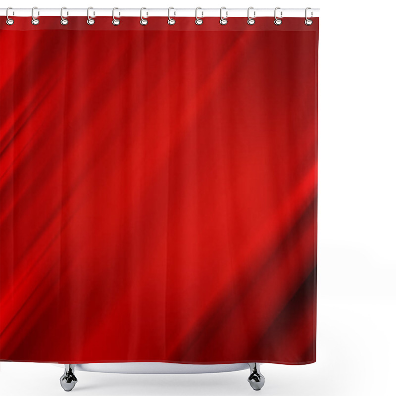 Personality  Blurred Red Lines Shower Curtains