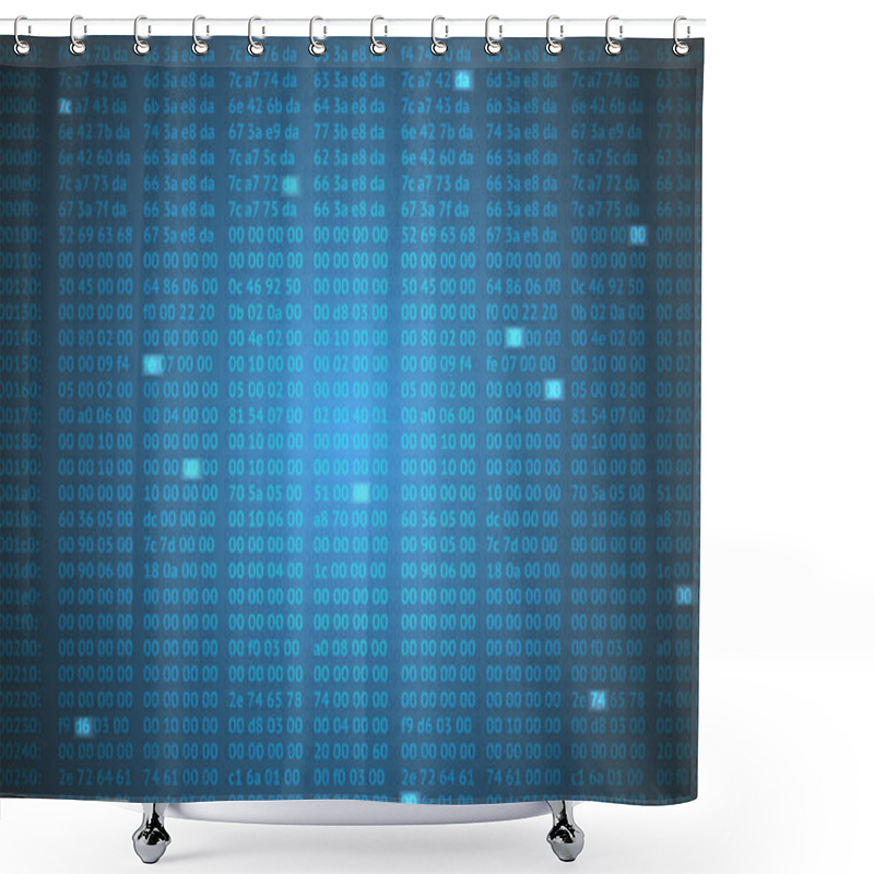 Personality  Hex Codes Vector Background Shower Curtains