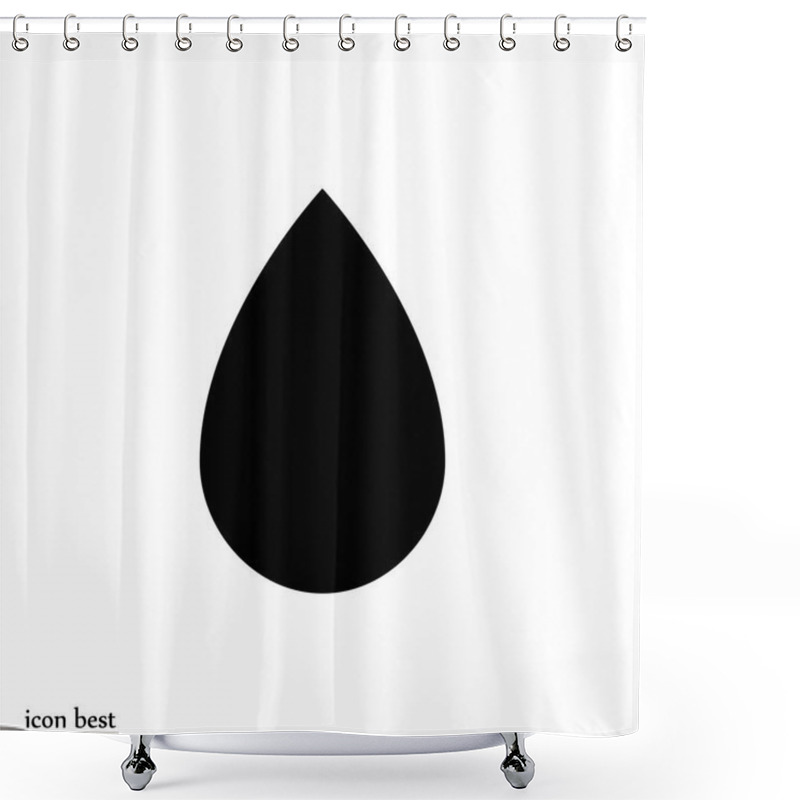 Personality  Black Drop Icon Shower Curtains