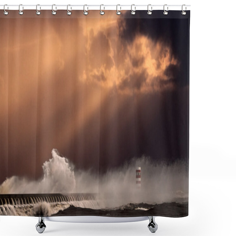 Personality  West Europe Seascape Shower Curtains