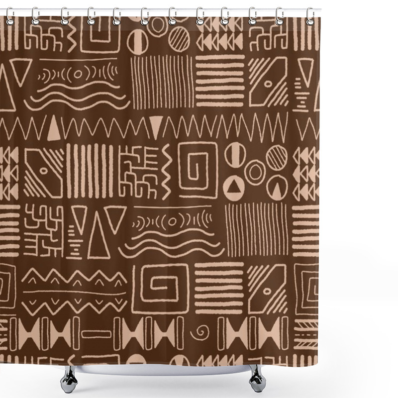 Personality  African Background - Vector Illustration Shower Curtains