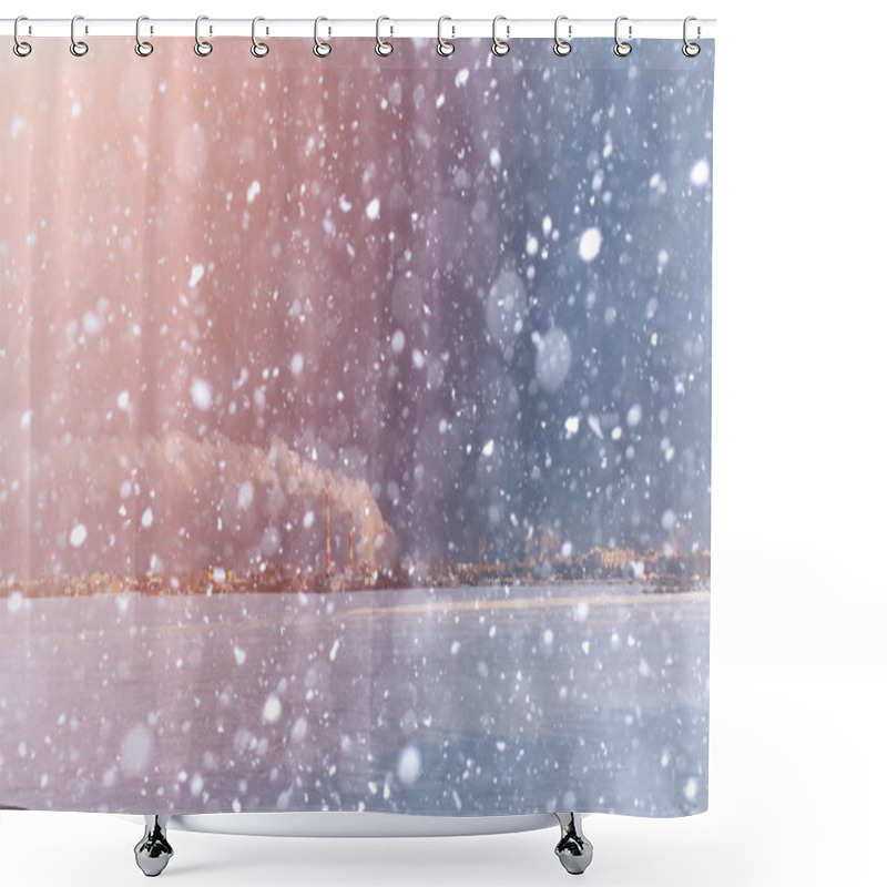 Personality  Winter Landscape Snow Covered Expanses. A Park In The Winter In  Shower Curtains