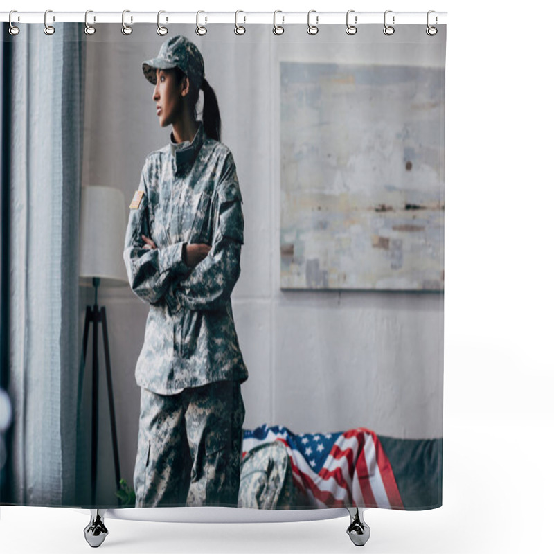 Personality  African American Female Soldier Shower Curtains