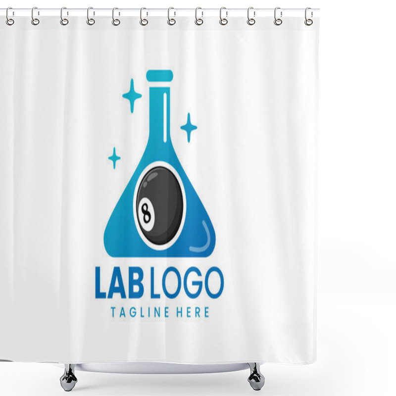 Personality  Innovative Lab And Billiard Logo, Great For Science, Sports, And Branding Projects Shower Curtains