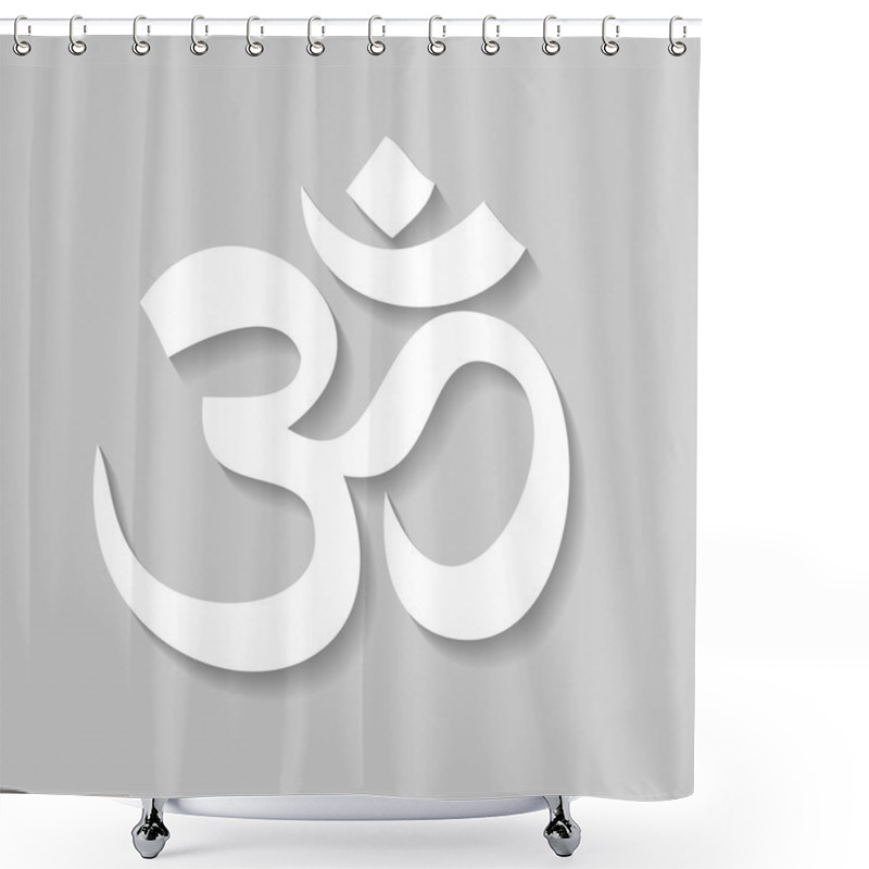 Personality  Om Sign Template Shower Curtains