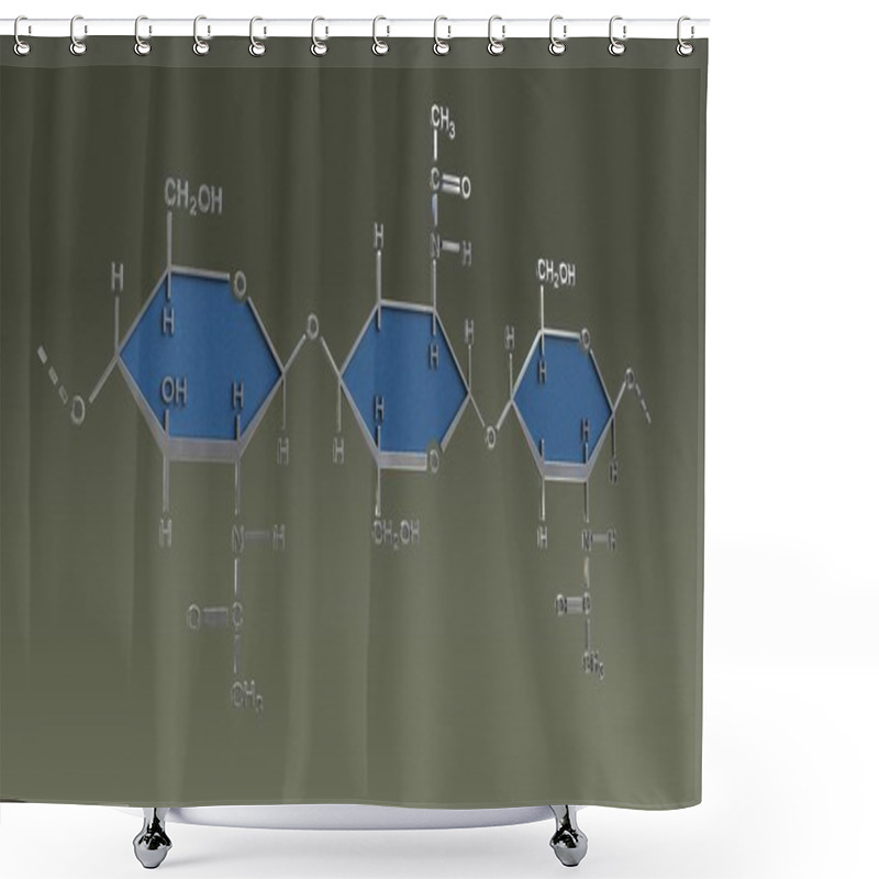 Personality  Chitin Molecular Structure Formula Shower Curtains