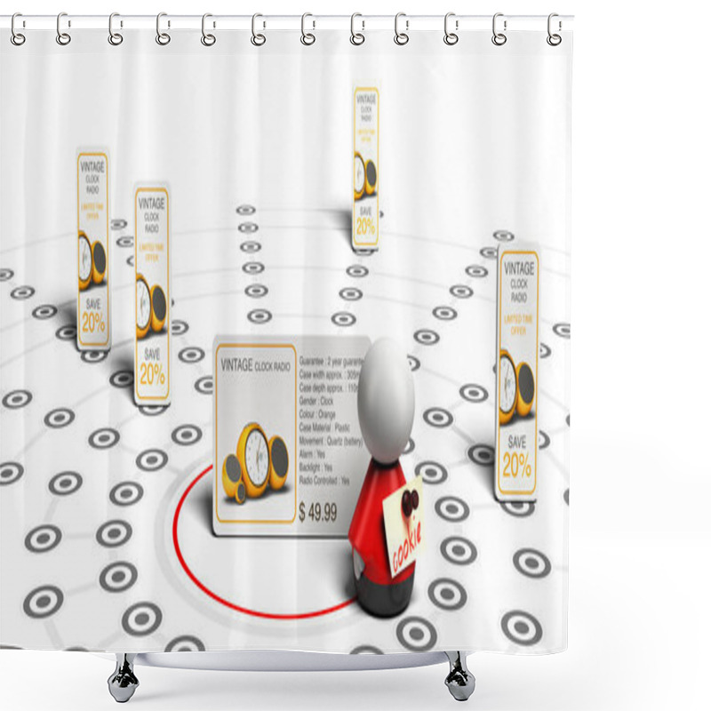 Personality  Retargeting Or Remarketing Principle Shower Curtains