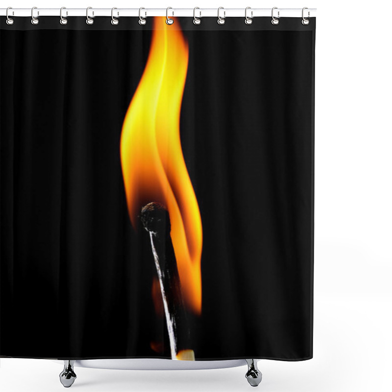 Personality  Match Bursting Into Flame Shower Curtains