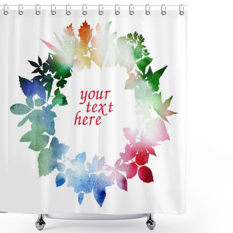 Personality  Wreath Of Leaves Shower Curtains