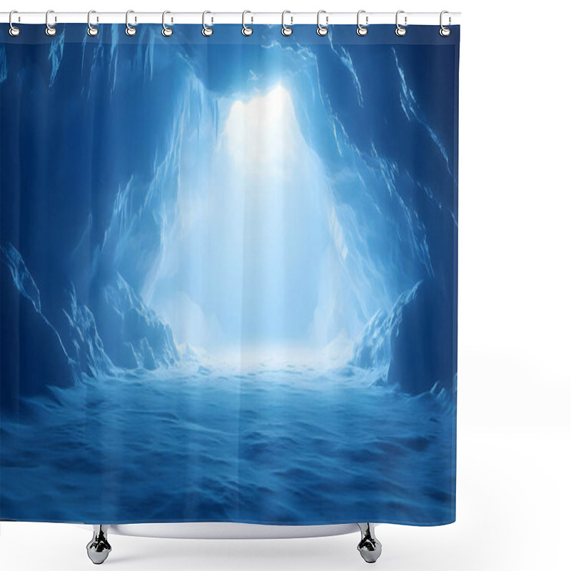 Personality  Ice Cave Entrance - 3D Illustration Shower Curtains