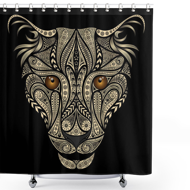 Personality  Beautiful Vector Leopard From Various Patterns Shower Curtains