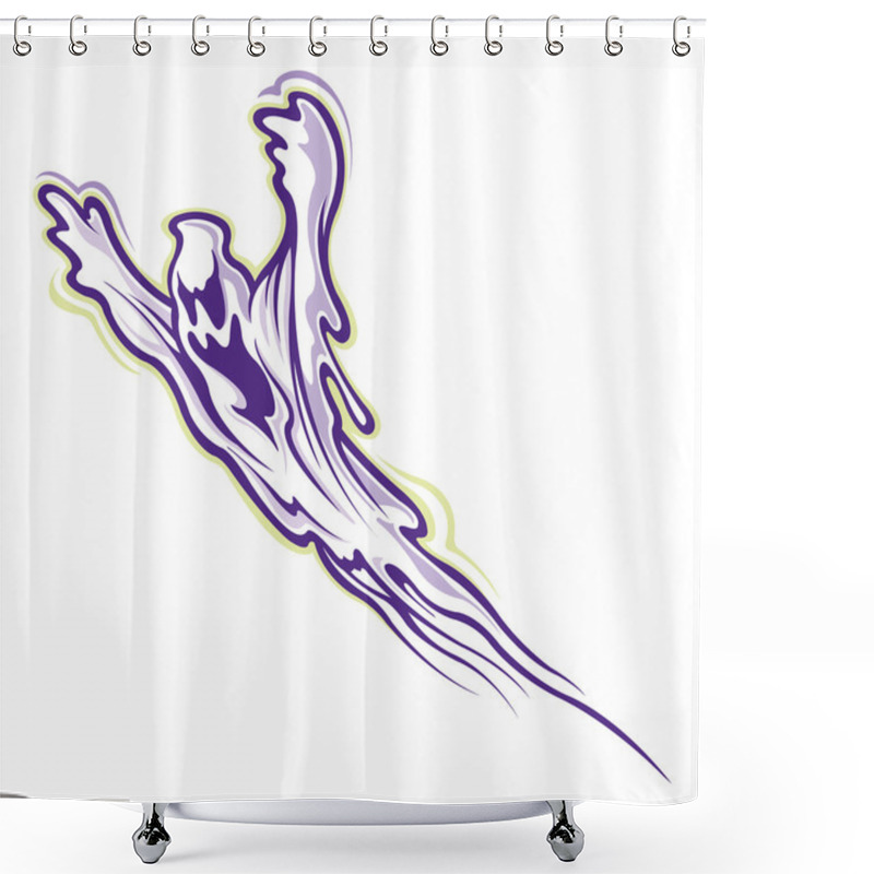 Personality  Illustration Of Ghost Shower Curtains